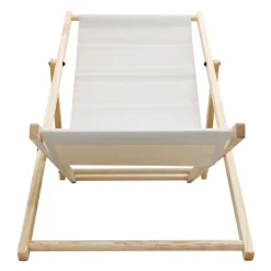 Gartenliege Holz 2er Set Beachstuhl klappbarer Strandstuhl Strandliege Campingliege Sonnenliege Beige Klappliegestuhl Relaxliege
