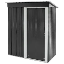 Gerätehaus 150x184x76 cm Grau aus Metall ML-Design