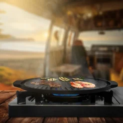Grillplatte mit zwei Griffen Ø 32 cm aus Gusseisen BBQ#BOSS
