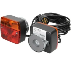 Halogen Anhänger Rückleuchten mit Magneten 12V verkabelt mit 7-poligem Stecker
