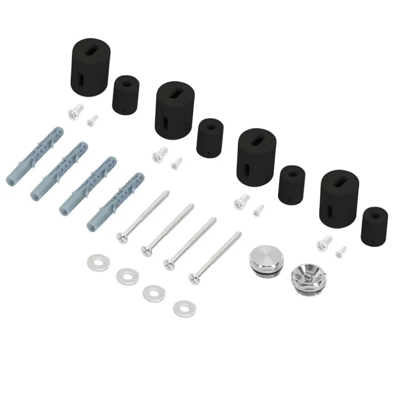 Halterung für Designheizkörper Schwarz matt für gerade Modelle LuxeBath