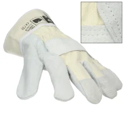 Handschuhe Rindspaltleder Natur L 12 Paar