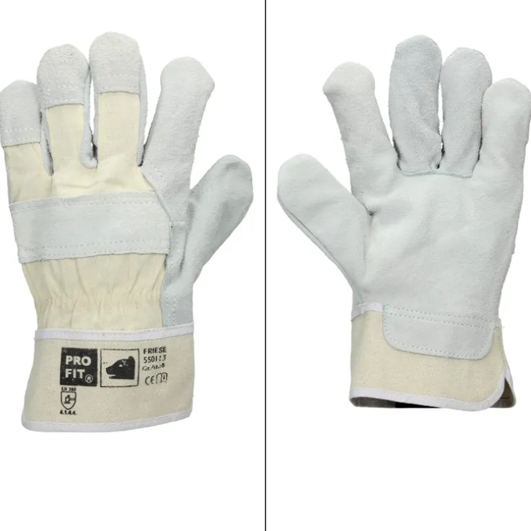 Handschuhe Rindspaltleder Natur L 24 Paar