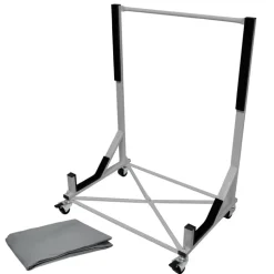 Hardtopständer mit 4 feststellbaren Rollen Silber aus Stahl und Hardtop Cover