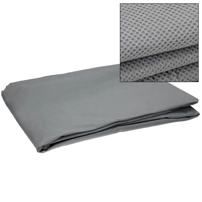 Hardtopständer mit 4 feststellbaren Rollen Silber aus Stahl und Hardtop Cover
