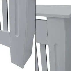 Heizkörperverkleidung 112x19x82 cm Landhaus Grau aus MDF ML-Design