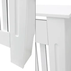 Heizkörperverkleidung 112x19x82 cm Landhaus Weiß aus MDF