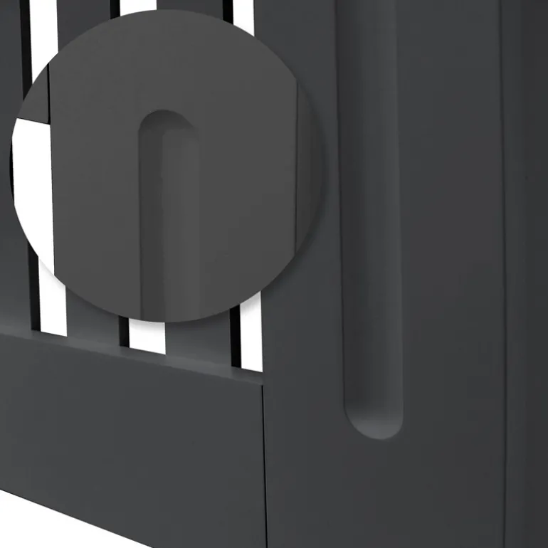 Heizkörperverkleidung 152x19x82 cm Landhaus Anthrazit aus MDF ML-Design