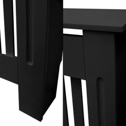 Heizkörperverkleidung 152x19x82 cm Landhaus Schwarz aus MDF