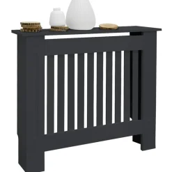 Heizkörperverkleidung 78x19x82 cm Landhaus Anthrazit aus MDF ML-Design