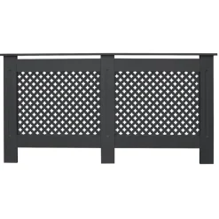 Heizkörperverkleidung 152x19x82 cm Raute Anthrazit aus MDF ML-Design