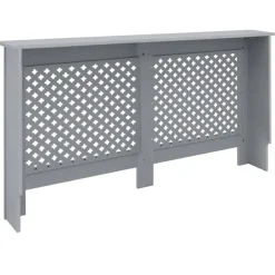 Heizkörperverkleidung 152x19x82 cm Raute Grau aus MDF ML-Design