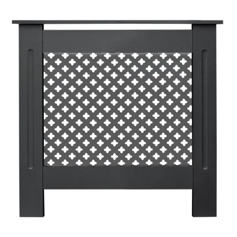 Heizkörperverkleidung 78x19x82 cm Raute Anthrazit aus MDF ML-Design