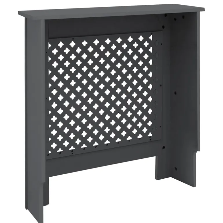 Heizkörperverkleidung 78x19x82 cm Raute Anthrazit aus MDF ML-Design