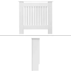 Heizkörperverkleidung 78x19x82 cm Weiß aus MDF