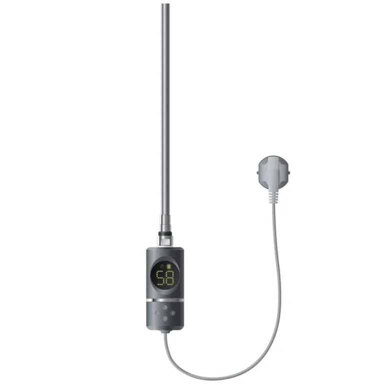 Heizstab 1200W Anthrazit mit Thermostat und LCD Bildschirm LuxeBath