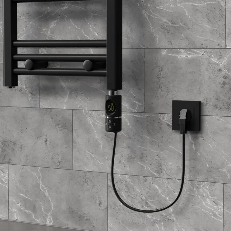 Heizstab 300W Schwarz mit Thermostat und LCD Bildschirm LuxeBath