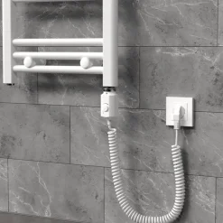 Heizstab 900W Weiß mit Thermostat für Badheizkörper LuxeBath