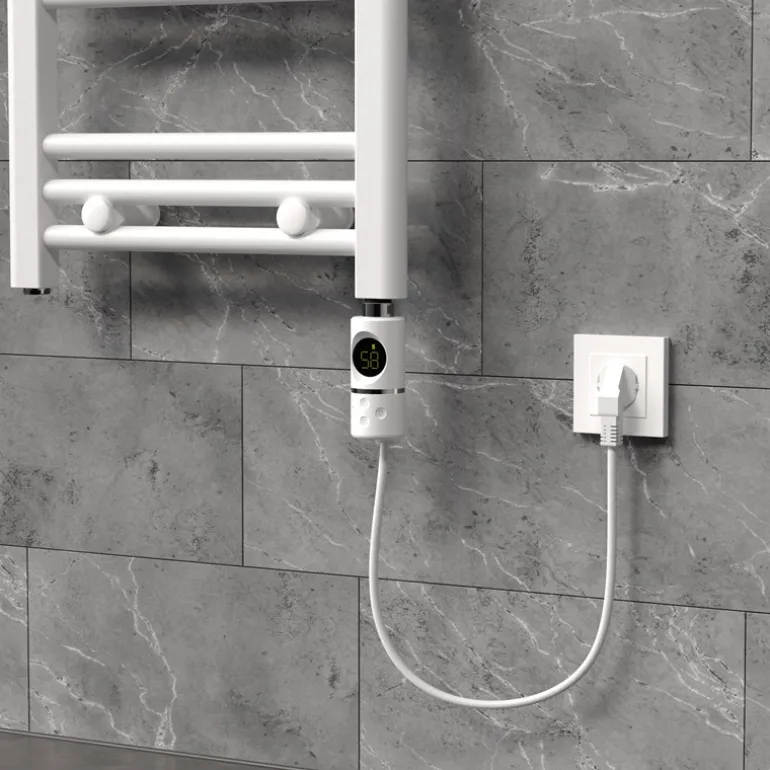 Heizstab 900W Weiß mit Thermostat und LCD Bildschirm LuxeBath