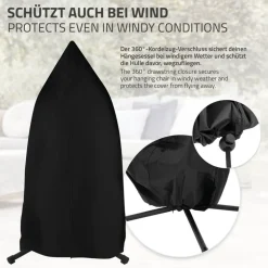 Hängesessel Abdeckung 190x115 cm mit Reißverschluss und Kordelzug ML-Design