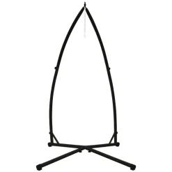 Hängesesselgestell 208 cm Schwarz aus Metall