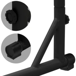 Hängesesselgestell 208 cm Schwarz aus Metall