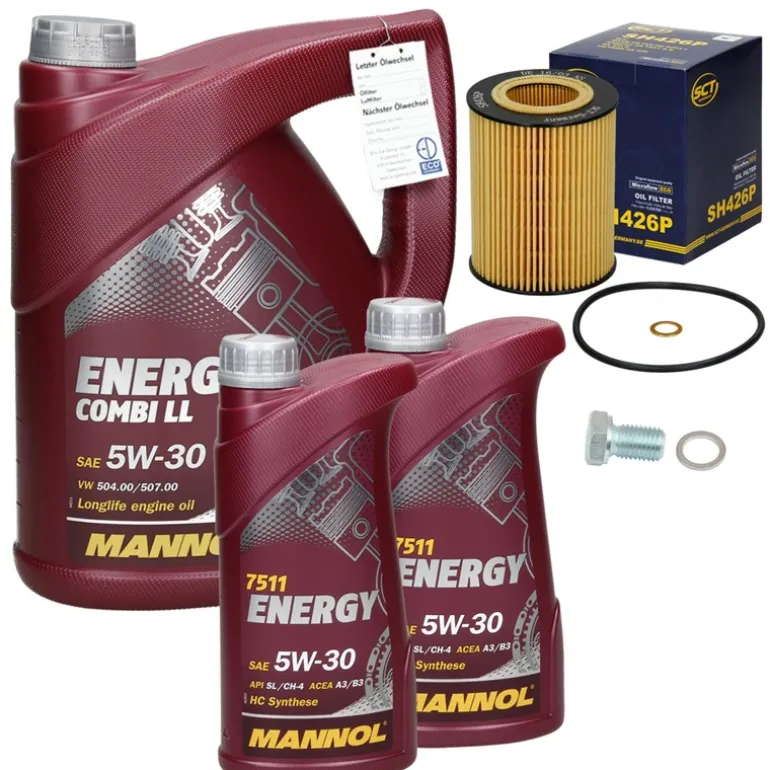 Inspektionspaket BMW 3, BMW X5, BMW Z4 Roadster mit Energy Combi 5W-30 7 l