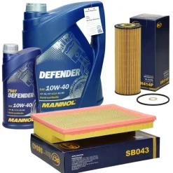 Inspektionspaket mit 6L Defender 10W40 Mercedes Benz C-Klasse (W202)