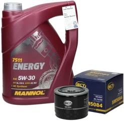Inspektionspaket mit 5L Mannol Energy 5W-30 Fiat Ducato VW Transporter T5