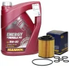 Inspektionspaket mit 5L Mannol PD Formula 5W40 Honda Civic Opel Astra G