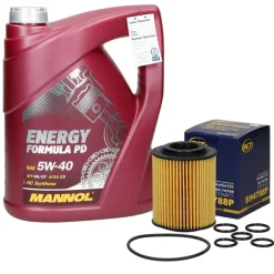 Inspektionspaket mit 5L Mannol PD Formula 5W40 Honda Civic Opel Astra G