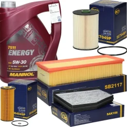 Inspektionspaket mit Mannol Energy Combi LL 5W-30 5L, VAG