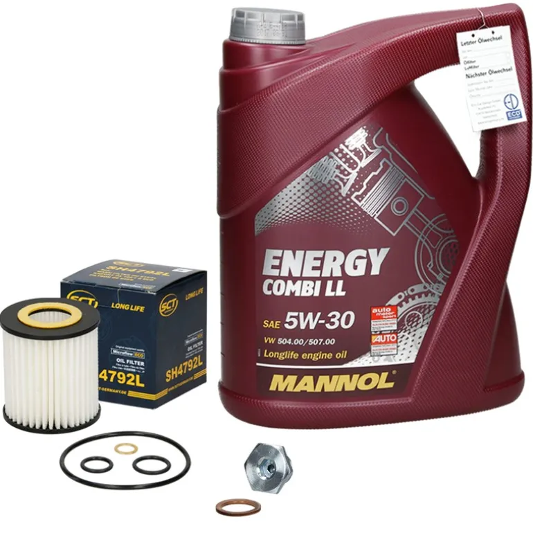 Inspektionspaket mit Mannol Motoröl Combi LL 5W-30, BMW 1-er (E81)