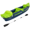 Kajak Cruiser X1 mit Alu-Doppelpaddel 318x80x55 cm Grün/Weiß/Blau aus Kunststoff