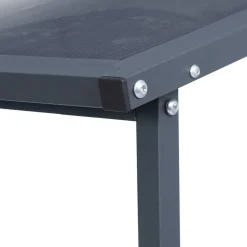 Kaminholzregal mit Abdeckung 143x70x145 cm Anthrazit aus Stahl ML-Design