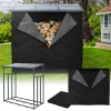 Kaminholzregal mit Abdeckung 187,5x70x185 cm Anthrazit aus Stahl ML-Design
