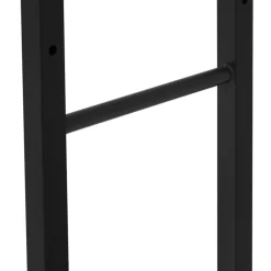 Kaminholzregal verstellbar 40-65x100,5-150,5x25 cm Schwarz aus Metall ML-Design