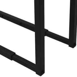 Kaminholzregal verstellbar 40-65x100,5-150,5x25 cm Schwarz aus Metall ML-Design