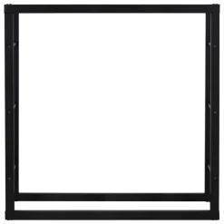 Kaminholzregal 100x25x100 cm Schwarz aus Metall ML-Design