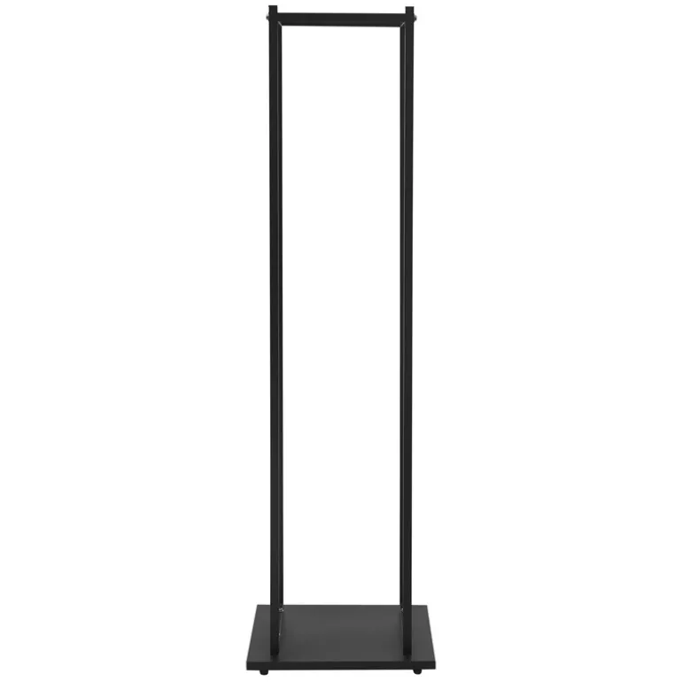Kaminholzregal 33x33x115 cm Schwarz aus Metall ML-Design