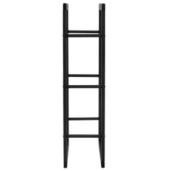 Kaminholzregal 40x100x25 cm Schwarz aus Metall ML-Design