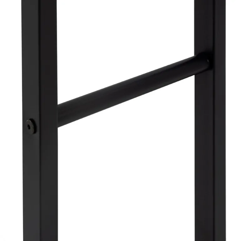 Kaminholzregal 40x150x25 cm Schwarz aus Metall ML-Design