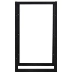 Kaminholzregal 60x100x25 cm Schwarz aus Metall ML-Design