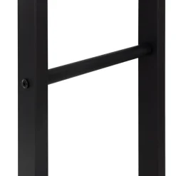 Kaminholzregal 60x100x25 cm Schwarz aus Metall ML-Design