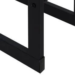 Kaminholzregal 60x100x25 cm Schwarz aus Metall ML-Design