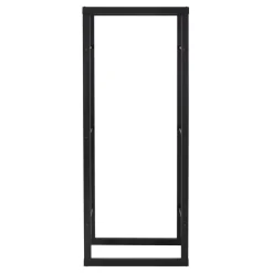 Kaminholzregal 60x25x150 cm Schwarz aus Metall ML-Design