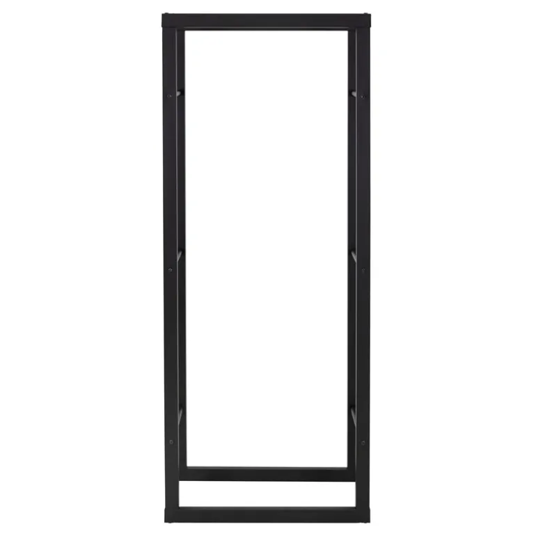 Kaminholzregal 60x25x150 cm Schwarz aus Metall ML-Design