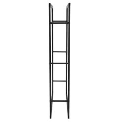 Kaminholzregal 80x25x150 cm Schwarz aus Metall ML-Design