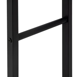 Kaminholzregal 80x25x150 cm Schwarz aus Metall ML-Design