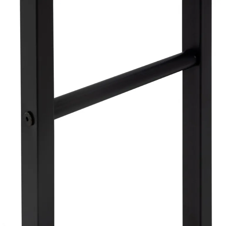 Kaminholzregal 80x25x150 cm Schwarz aus Metall ML-Design
